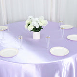 120inch Lavender Lilac Seamless Satin Round Tablecloth