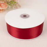 50 Yards 1.5inch Burgundy Single Face Decorative Satin Ribbon