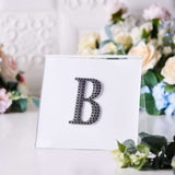 4inch Black Decorative Rhinestone Alphabet Letter Stickers DIY Crafts - B