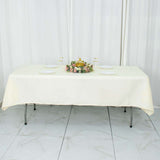 54"x96" Ivory Premium Polyester Rectangular Tablecloth - 220GSM