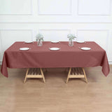 60x102inch Cinnamon Rose Polyester Rectangular Tablecloth