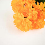 12 Bushes | Orange Artificial Silk Chrysanthemum Flower Bouquets