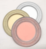 6 Pack | 13inch Blush Rose Gold Boho Lace Embossed Acrylic Plastic Charger Plates