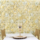 13 Sq ft. | White/Champagne UV Protected Assorted Flower Wall Mat