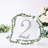 8 Inch Silver Decorative Rhinestone Number Stickers DIY Crafts - 2