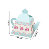 24 Pack Cardboard Favor Boxes in Mixed Vintage Floral Tea Pot Design - Elegant Gift Box for Weddings
