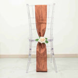 5 Pack Terracotta (Rust) Accordion Crinkle Taffeta Chair Sashes