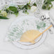 5-Pack Paper Folding Fans Party Favors in White & Sage Green French Toile Pattern, Handheld Fans