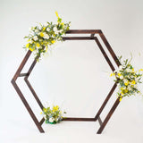 7ftx8.5ft Heavy Duty Wooden Dual Hexagon Wedding Arbor Backdrop Stand