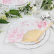 5-Pack Paper Folding Fans Party Favors in White & Pink French Toile Pattern, Handheld Fans