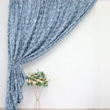 8ftx8ft Dusty Blue Satin Rosette Event Curtain Drapes, Backdrop Event Panel