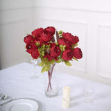 2 Pack | 19inch Burgundy Artificial Peony Flower Wedding Bouquets