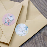 500PCS|1.5inch Round Baby Shower Stickers Roll, Envelope Seals DIY Floral Stickers-Love & Oh Baby