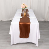 12x108inch Cinnamon Brown Seamless Satin Table Runner