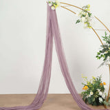 20ft Violet Amethyst Gauze Cheesecloth Fabric Wedding Arch Drapery, Window Scarf Valance, Boho Decor