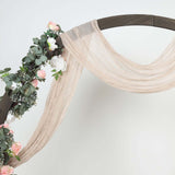 20ft Nude Beige Gauze Cheesecloth Fabric Wedding Arch Drapery, Window Scarf Valance, Boho Decor