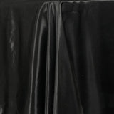 72"x120" Black Satin Rectangular Tablecloth