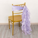 5 Pack Lavender Lilac Curly Willow Chiffon Satin Chair Sashes