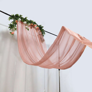 Premium Dusty Rose Chiffon Curtain Panel for Every Occasion