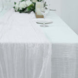 10ft White Gauze Cheesecloth Boho Table Runner