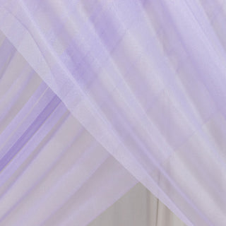 Sheer lavender fabric draped elegantly, showcasing a soft, delicate texture. #whtbkgd