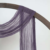 20ft Purple Gauze Cheesecloth Fabric Wedding Arch Drapery, Window Scarf Valance, Boho Decor#whtbkgd