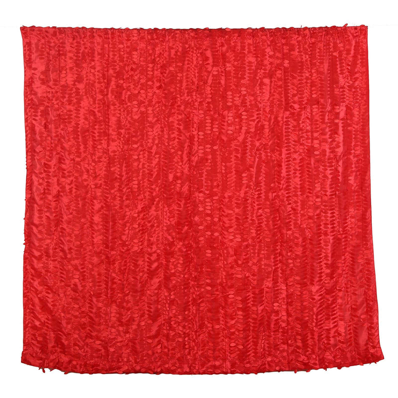 Red taffeta backdrop curtain