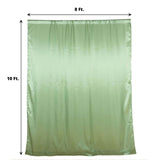 8ftx10ft Sage Green Satin Formal Event Backdrop Drape, Window Curtain Panel