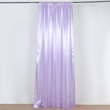 8ftx10ft Lavender Lilac Satin Formal Event Backdrop Drape, Window Curtain Panel