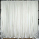 White Fire Retardant Sheer Organza Premium Curtain Panel Backdrops With Rod Pockets