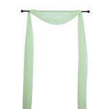 18ft | Sage Green Wedding Arch Drapery Fabric Window Scarf Valance, Sheer Organza Linen