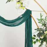 20ft Peacock Teal Gauze Cheesecloth Fabric Wedding Arch Drapery, Window Scarf Valance, Boho Decor