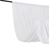 White 4-Way Stretch Spandex Photography Backdrop Curtain with Rod Pockets, Drapery Panel