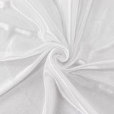 10ftx10ft White Double Drape Pleated Satin Event Curtain Drapes, Glossy Photo Backdrop#whtbkgd