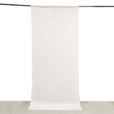 5ftx12ft White Premium Smooth Velvet Event Curtain Drapes, Privacy Backdrop Event Panel