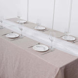 6 FT | White Premium Chiffon Table Runner