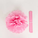 6 Pack 10inch Pink Tissue Paper Pom Poms Flower Balls, Ceiling Wall Hanging Decorations