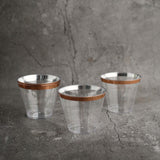 12 Pack | Clear 10oz Rose Gold Rim Plastic Party Cups, Disposable Tumblers