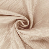 54inch x 10 Yards Beige Accordion Crinkle Taffeta Fabric Bolt#whtbkgd