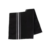 10 Pack Black Spun Polyester Cloth Napkins White Reverse Stripes, Premium Restaurant Quality#whtbkgd