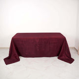 90x132Inch Burgundy Accordion Crinkle Taffeta Rectangular Tablecloth