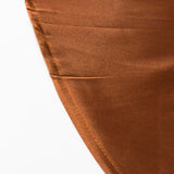 120 Cinnamon Brown Smooth Seamless Satin Round Tablecloth