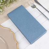 20 Pack | Dusty Blue Soft Linen-Feel Airlaid Paper Dinner Napkins