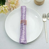 20inch x 20inch Lavender Lilac Premium Sequin Cloth Dinner Napkin | Reusable Linen