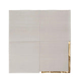 50 Pack Gray Disposable Cocktail Napkins with Gold Foil Edge#whtbkgd