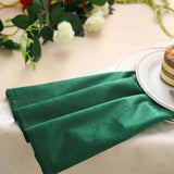 5 Pack | Hunter Emerald Green Premium Sheen Finish Velvet Cloth Dinner Napkins