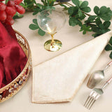 5 Pack | Champagne Premium Sheen Finish Velvet Cloth Dinner Napkins