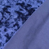 65"x5 Yards Navy Blue Crushed Velvet Fabric Bolt