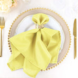 5 Pack Yellow Cloth Napkins with Hemmed Edges, Reusable Polyester Dinner Linen Napkins - 20"x20"