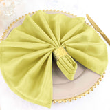 5 Pack Yellow Cloth Napkins with Hemmed Edges, Reusable Polyester Dinner Linen Napkins - 20"x20"